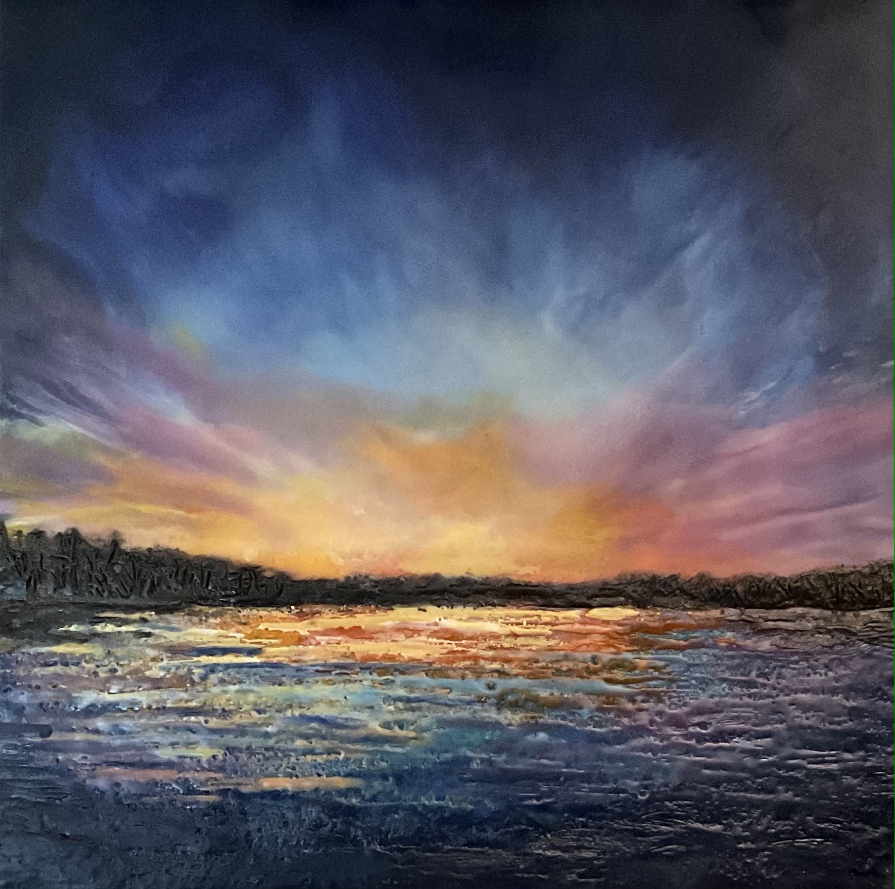 nancypenner sunsetexplosion encaustic